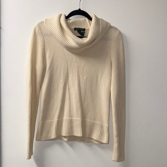 Lauren Ralph Lauren Cream Turtleneck Sweater - Picture 1 of 3